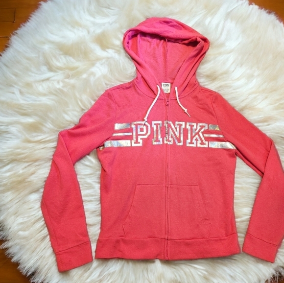 VICTORIA SECRET PINK full zip hoodie size small - Picture 3 of 10